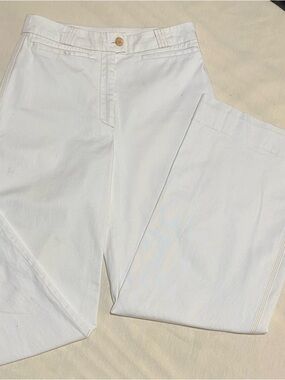 Acne Studios Tiffan LT SS18 White Bootcut Flare Trousers